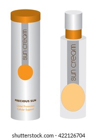 Cosmetics package, Bottle and Box with design