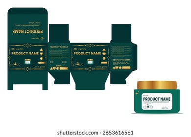 Cosmetics Package, box Design.Modern product packaging design,Box packaging, Medicine Packaging Box Design. Packaging template for medicine, eye drop, cut the carton, creams, perfumes, balm.
