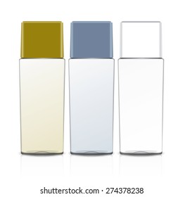 Cosmetics Packages Beauty Products. Vector Illustration