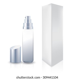 Cosmetics Packages Beauty Products. Vector Illustration