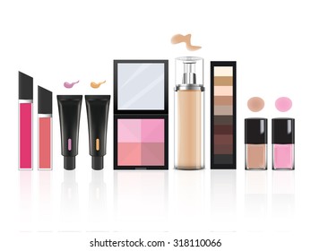 Cosmetics Packages set design Beauty Products vector