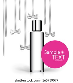 Cosmetics packaging, Holiday Gift. Vector illustration.
