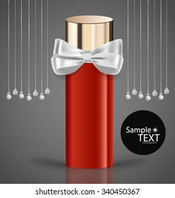 Cosmetics packaging, Holiday Gift. Vector illustration.