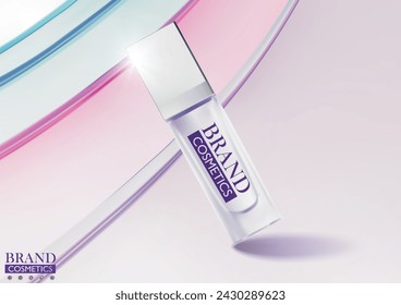 Cosmetics product design on abstract background.Cosmetic cream template. Illustration vector