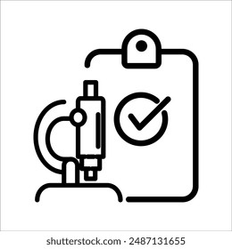Cosmetics production icon. Laboratory processes, materials and data analysis. Pixel perfect, editable strokes.