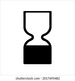 Cosmetics products Best Before End Of Date BBE symbol. Black hourglass icon.