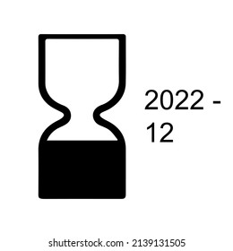 Cosmetics products Best Before End Of Date BBE symbol. Black hourglass icon