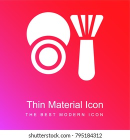Cosmetics red and pink gradient material white icon minimal design