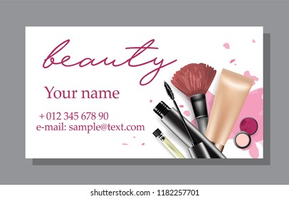 Cosmetics sale banners and ads templates, hand drawn style vector illustration.