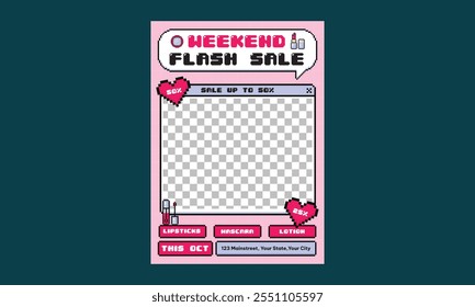 Cosmetics Sale Flyer. Vector template - Powered by Shutterstock - Get 15% off with code: PIKWIZARD15