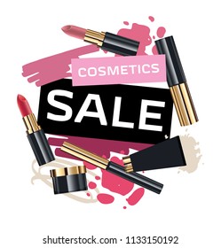 Cosmetics sale template banner