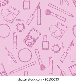 cosmetics seamless pattern