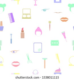 cosmetics seamless pattern background icon.