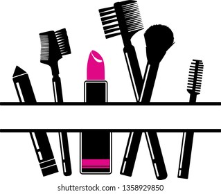 Cosmetics set vector