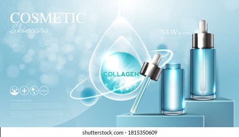 Cosmetics Skin Care Product Ads Bottle Stock Vector (royalty Free 