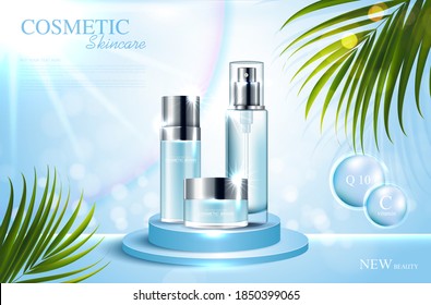 Cosmetics Skin Care Product Ads Bottle Stock Vector (royalty Free 