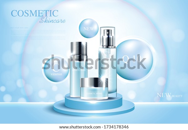 Cosmetics Skin Care Product Ads Bottle Stock Vector (Royalty Free ...