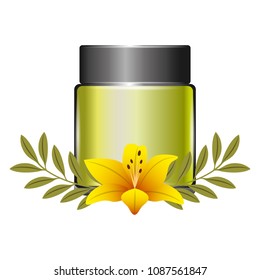 cosmetics skincare empty plastic package flowers essence