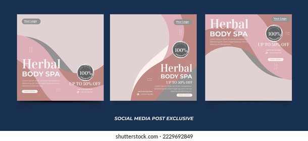 Social-Media-Posts-Set für Kosmetik
