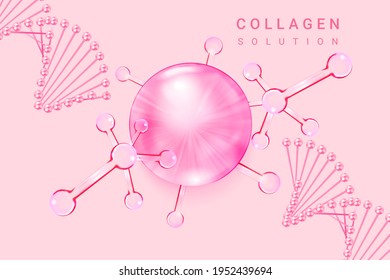 Solución de cosméticos. esencia de colágeno supremo.