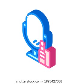 cosmetics stylist isometric icon vector. cosmetics stylist sign. isolated symbol illustration