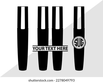 Cosmetics SVG Monogram Vector Illustration Silhouette