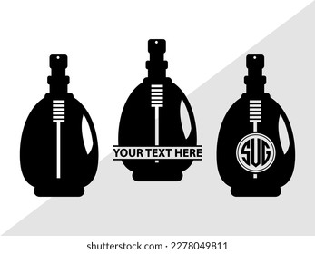 Cosmetics SVG Monogram Vector Illustration Silhouette