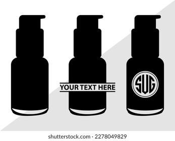 Cosmetics SVG Monogram Vector Illustration Silhouette svg
