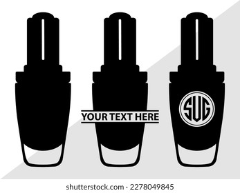 Cosmetics SVG Monogram Vector Illustration Silhouette