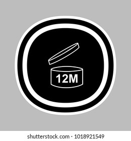 Cosmetics symbol 12M black