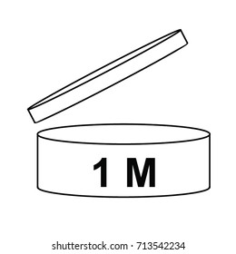  cosmetics symbol 3M, Period after opening symbol 3M, vector illustration