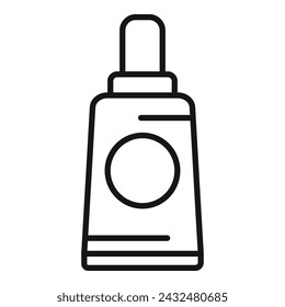 Cosmetics tube icon outline vector. Gloss routine care. Korean product