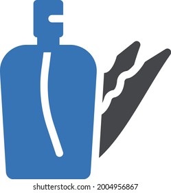 icono de color de glifo vectorial de cosméticos