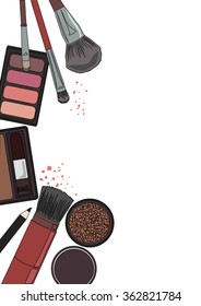 Cosmetics vector icon cartoon background color vertical