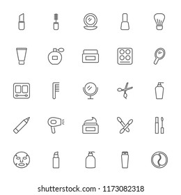 Cosmetics vector icons set