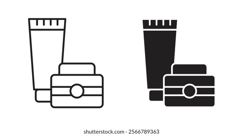 Cosmetics vector line icon illustration