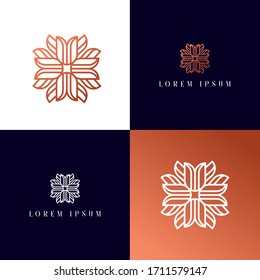 Cosmetics Vector logo design emblems. Flower beauty spa concepts Fashion template-icon monogram studios,