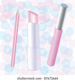Cosmetics vector set