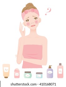 cosmetics and woman