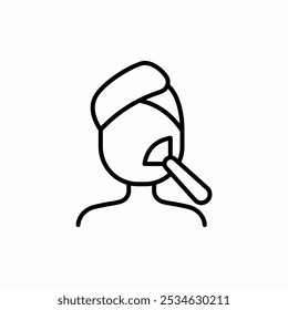 Vector de signo de icono de proceso de cosmetólogo
