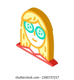 cosmetology cucumber isometric icon vector. cosmetology cucumber sign. isolated symbol illustration
