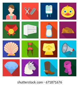 cosmetology, hygiene, trade and other web icon in flat style leisure, nature, production, . icons in set collection.