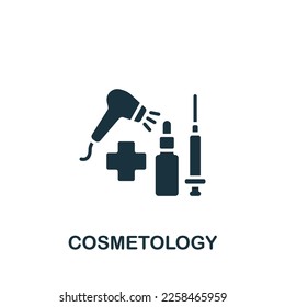 Cosmetology icon. Monochrome simple sign from cosmetology collection. Cosmetology icon for logo, templates, web design and infographics.