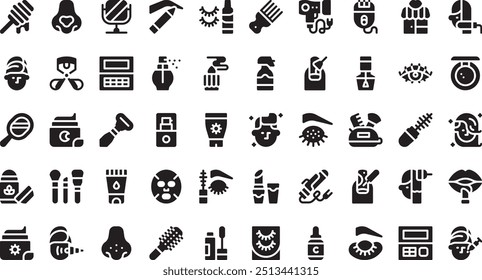 Cosmetology icons High-Quality Vector Icons Collection with Editable Stroke. Ideal for Professional and Creative Projects.