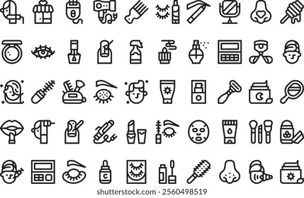 Cosmetology icons High-Quality Vector Icons Collection with Editable Stroke. Ideal for Professional and Creative Projects.