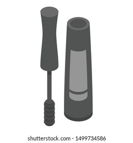 Cosmetology mascara icon. Isometric of cosmetology mascara vector icon for web design isolated on white background
