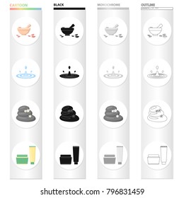 Cosmetology, medicine, hygiene and other web icon in cartoon style. Shampoo, attributes, cosmetic, icons in set collection.