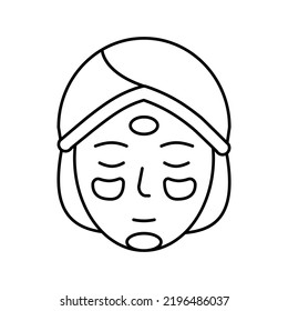 cosmetology procedure line icon vector. cosmetology procedure sign. isolated contour symbol black illustration