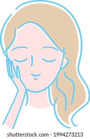 Cosmetology rough skin female skin care illustration material