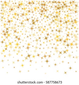 Gold Stars Flying On White Geometric Stock Vector (Royalty Free) 1467574397